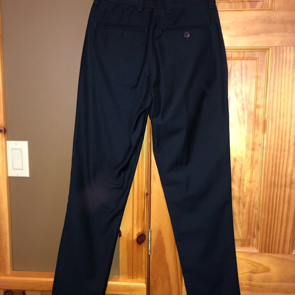 NAVY BLUE SLIM FIT DRESS PANTS - Picture 2 of 3